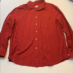 Merona Size Large Crimson Red Button Down Shirt